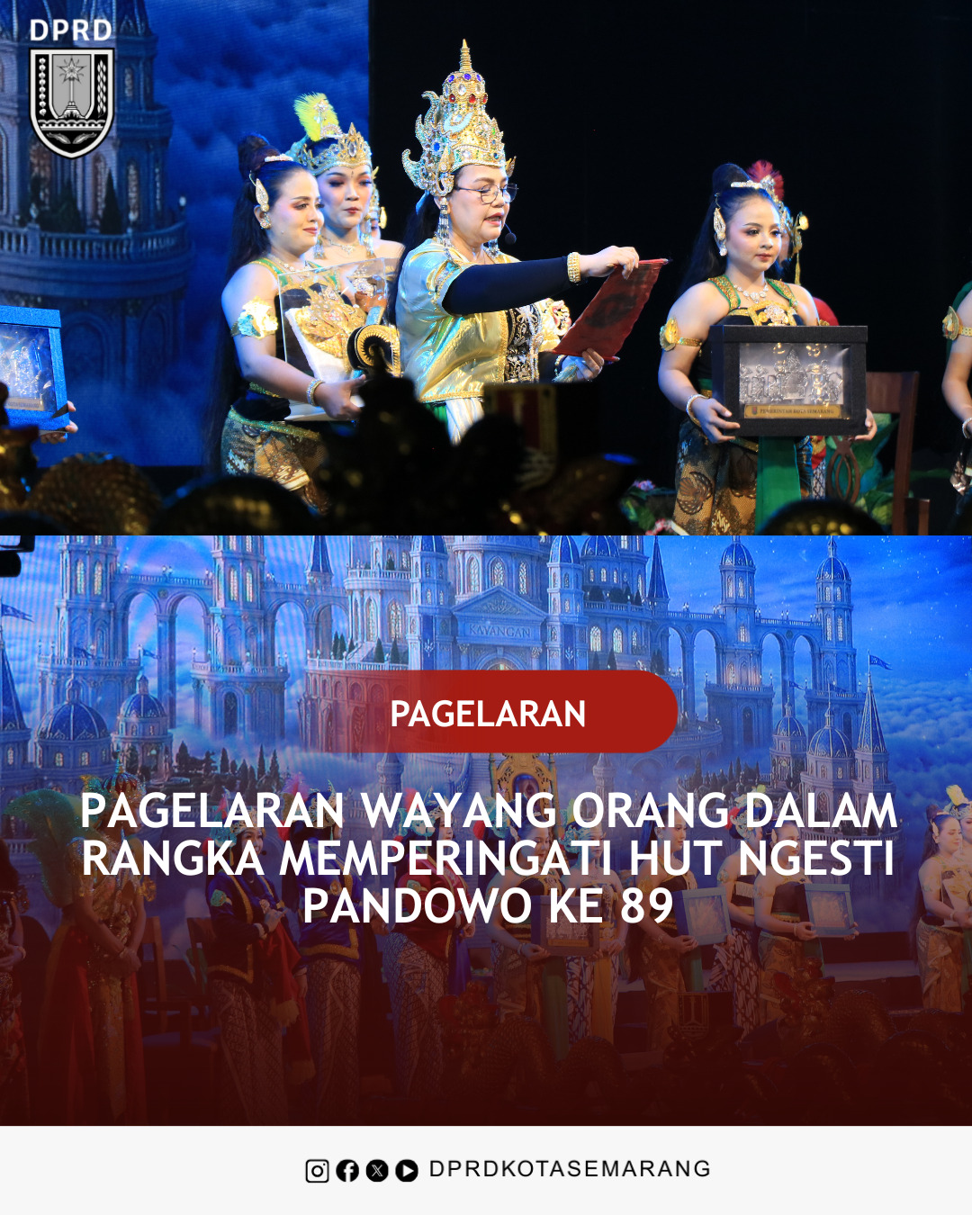 Image Berita Semarang 18 Juli 2026 Ketua Komisi B DPRD Kota Semarang Joko Widodo bersama Anggota DPRD Kota Semarang Rahmulyo Adi Wibowo menghadiri Pagelaran Wayang Orang 1