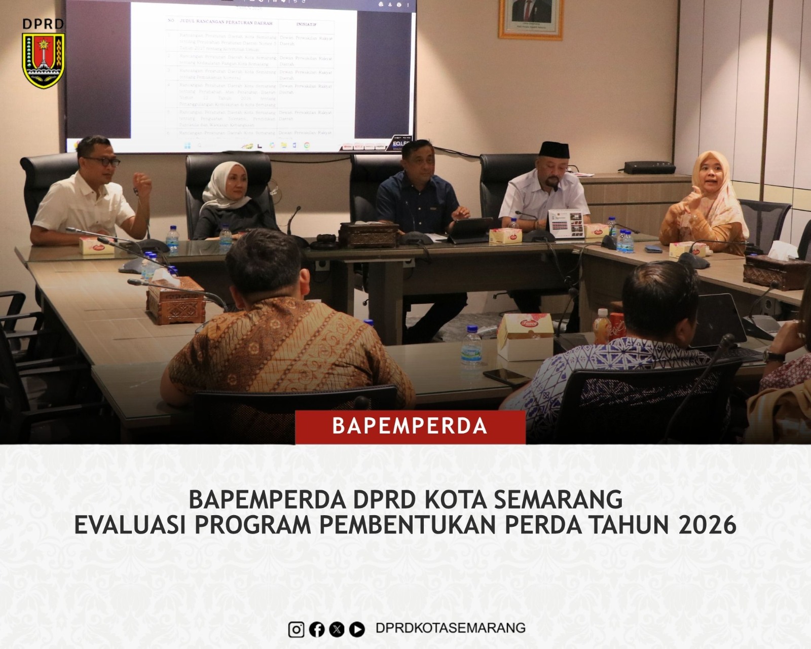 Image Berita Bapemperda DPRD Kota Semarang Evaluasi Program Pembentukan Perda Tahun 2026 5